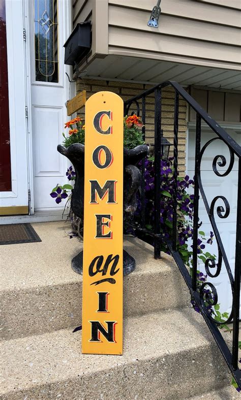 Come On In Signhand Painted Signvintage Style Signentryway Etsy