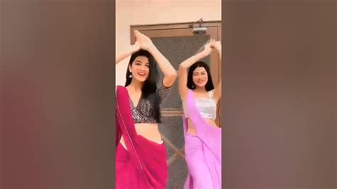 Hot Girls Dance In Sharee Red Is Hot Patli Kamar Shorts Dance Youtube