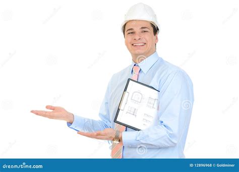 Engineer With White Helmet Stock Photo Image Of Formal 12896968