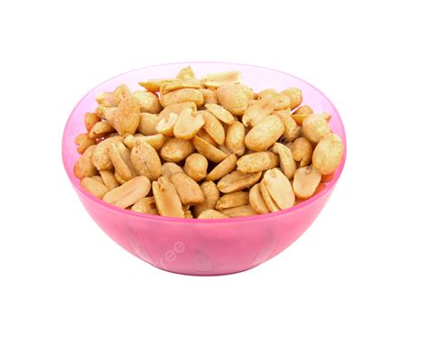 Pink Bowl With Salted Peanuts Peanuts Antioxidant Nut Snack Png