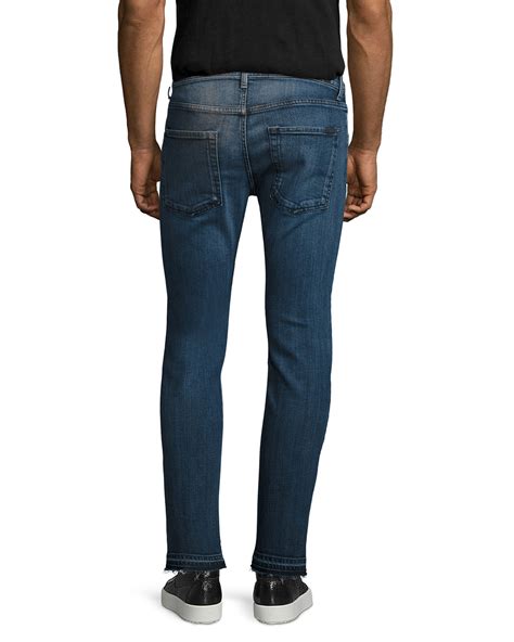 For All Mankind Paxtyn Skinny Jeans With Released Hem Blue