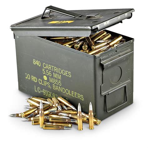 200 Rds 308 Cal 147 Gr Fmj Ammo With 50 Cal Ammo Can 190699