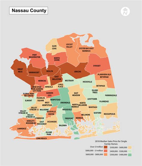 Nassau County New York Map Cities And Towns Map
