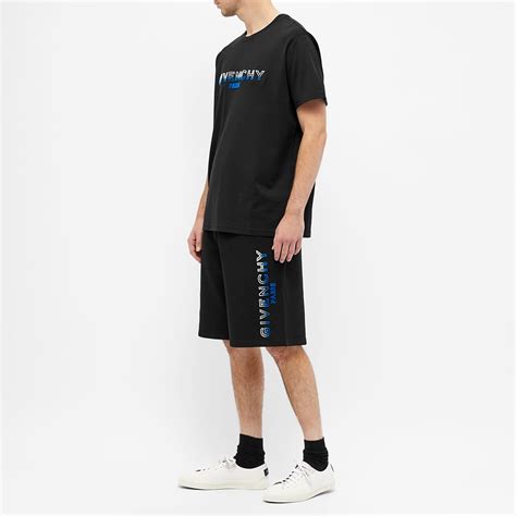 Givenchy Tufting Logo Sweat Short Black And Blue End Ie