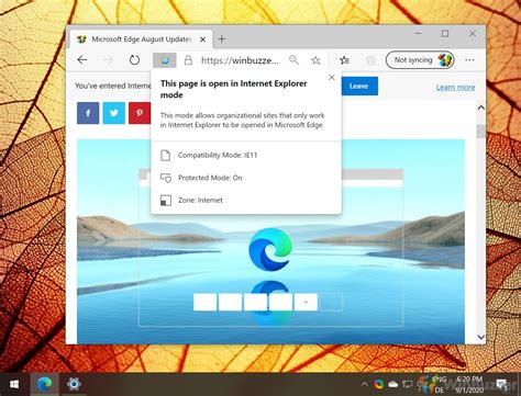 Windows How To Use Internet Explorer Mode In Microsoft Edge Ie Mode Winbuzzer