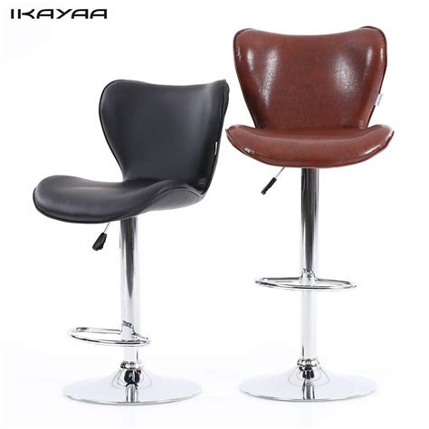 Bring an effortlessly trendy look into your kitchen or dining decor with this tall bar stool chair. iKayaa US Stock PU Leather Swivel Bar Stool Chair Height ...