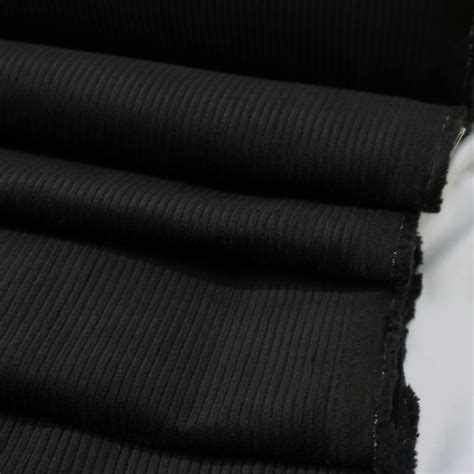 8 Wale Stretch Corduroy Black Gala Fabrics