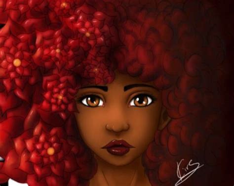 Red By Kiratheartist Black Art Black Girl Art Afro Art