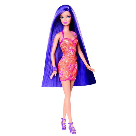 Barbie Dolls Purple Hairtastic Barbie Doll At Toystop