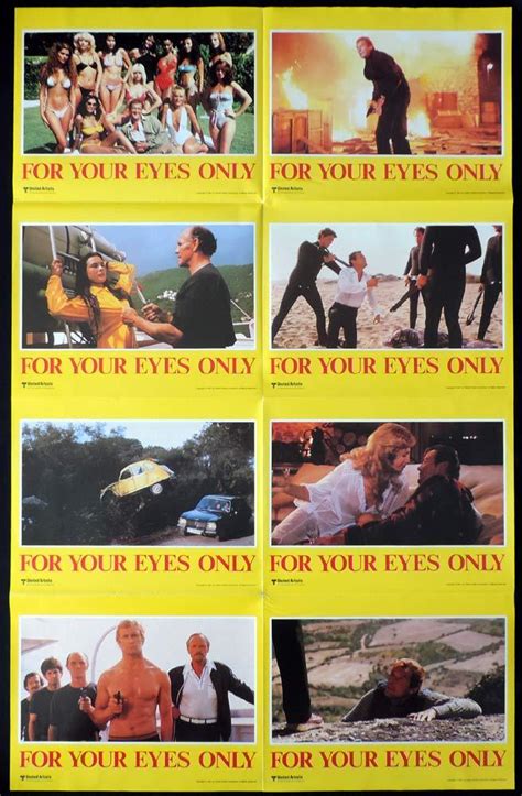 For Your Eyes Only Original Photo Sheet Movie Poster Roger Moore James