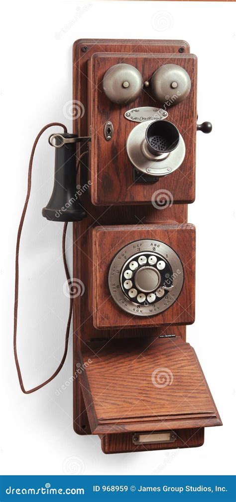 Antique Rotary Dial Telephone On White Stock Image Image Of Party