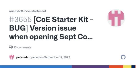 Coe Starter Kit Bug Version Issue When Opening Sept Coe Dashboard