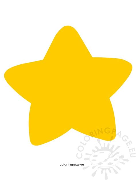 Yellow Star Template Printable