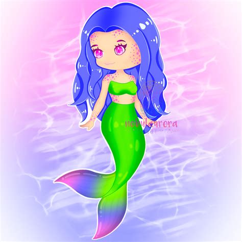 ~open~ Adoptableparty Chibi Mermaid Character 2 By Nebulaurora On
