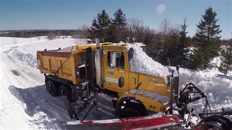 Busting Through A Giant Snow Bank In A 6x6 Western Star Youtube