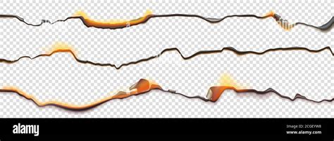 Flame Burned Paper Edge Stock Vector Images Alamy