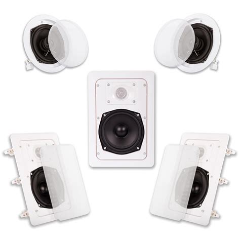 A good set of ceiling speakers will supply rich, warm sound to your home theater system, blasting sound downwards to fill the room they are. Acoustic Audio by Goldwood In-Wall/Ceiling 1000-Watt Home ...