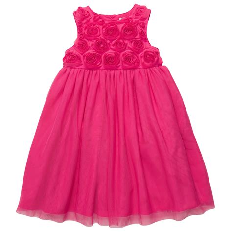 Carters Pink Sateen And Tulle Sleeveless Dress Toddler Girl Dresses
