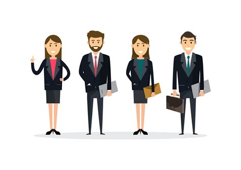 business people teamwork vector illustration in flat style 426805 vector art at vecteezy