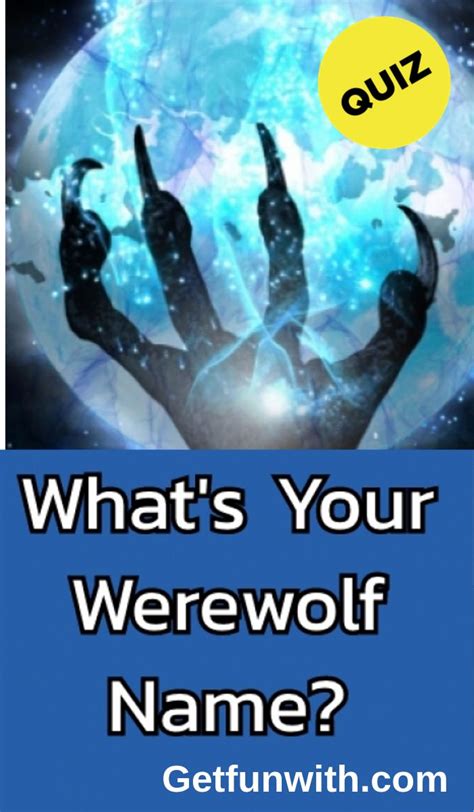 Whats Your Werewolf Name Werewolf Name Girlfriend Quiz Werewolf