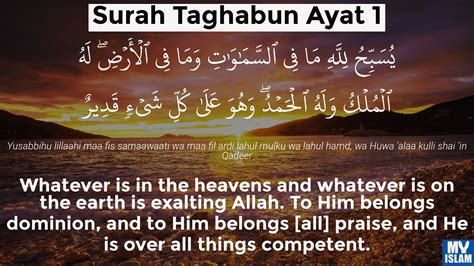Surah Taghabun Ayat 3 643 Quran With Tafsir My Islam