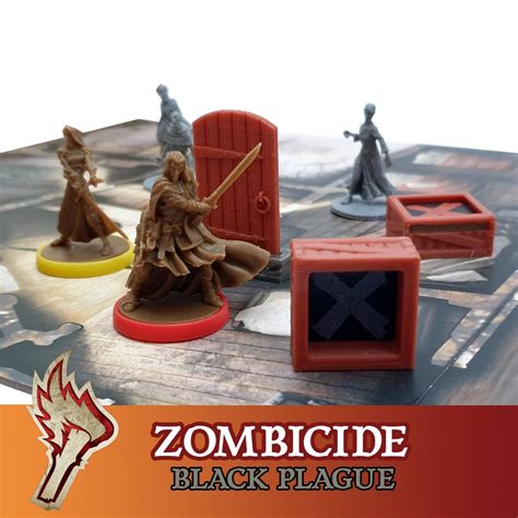 Zombicide Black Plague 8x Wooden Crate Objective Board Game Etsy