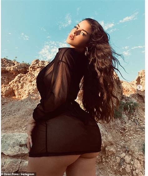 Demi Rose Shows Off Her Famous Derriere In Thong And Sheer Black Dress