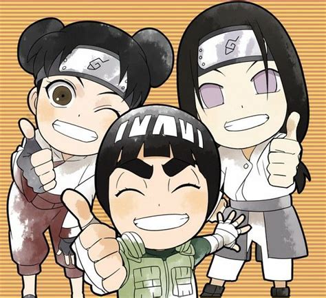 Tenten Lee Y Neji Chibi Naruto Sd Naruto Teams Naruto Sasuke Sakura