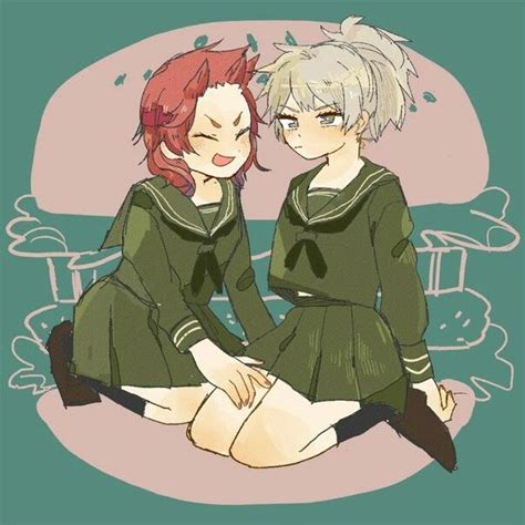 Kirishima And Bakugō Genderbend Gender Bender Anime Hero Academia