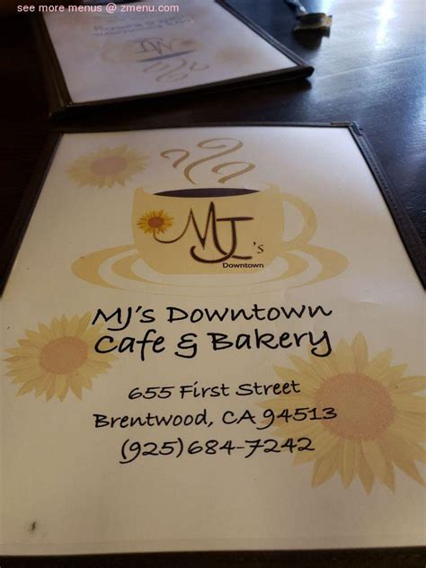 Online Menu Of Mjs Downtown Cafe And Bakery Restaurant Brentwood