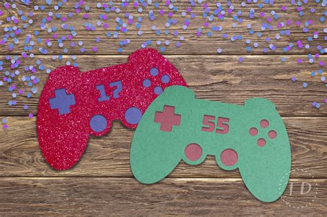 Game Controller Custom Age Card Svg Video Game Card Template Etsy