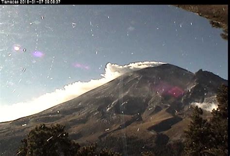 Reporte Del Monitoreo De Cenapred Al Volcán Popocatépetl Hoy 7 De Enero