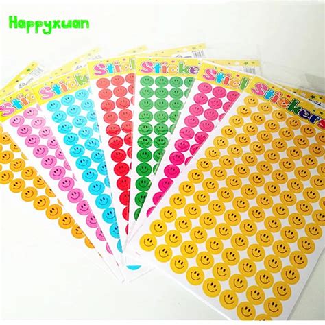 Happyxuan 7packs21 Sheets 195115cm Kids Mini Paper Stickers Smile
