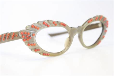small cat eyeglasses unique vintage eyewear retro glasses etsy vintage eyeglasses frames