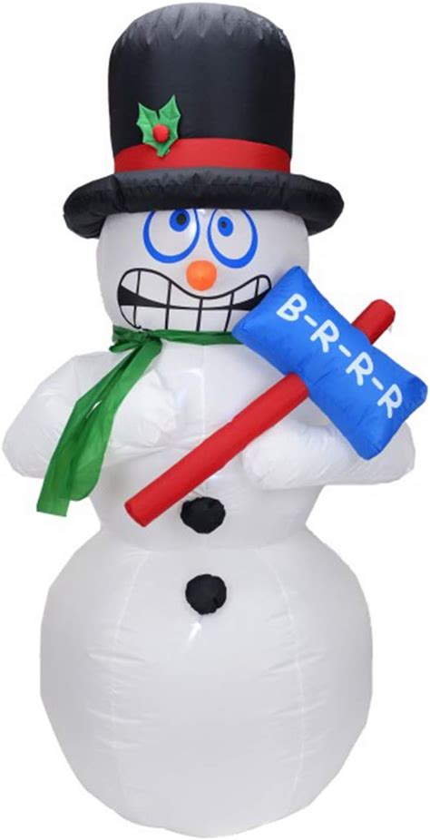 Christmas Masters 6 Foot Inflatable Snowman With Top Hat