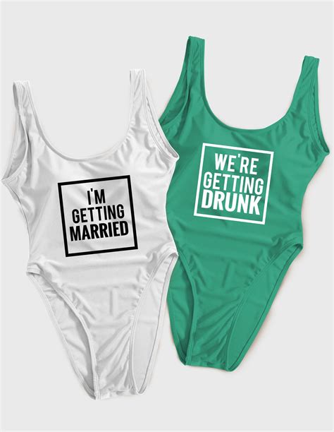Im Getting Married And Were Getting Drunk 256 Swimsuit Bridesmaids Swimsuits One Piece
