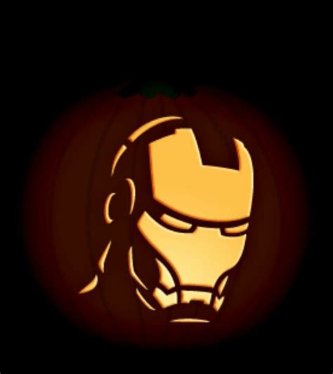 Iron Man Pumpkin Stencil Printable