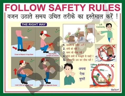 Online available construction safety posters in hindi at demolition sites. Safety Poster, Laminated Safety Posters - Jiya Engineering Company, New Delhi | ID: 4386926573