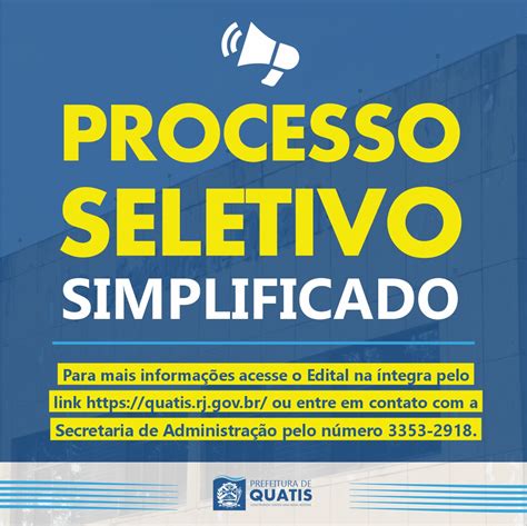Prefeitura De Quatis Divulga Processo Seletivo Simplificado
