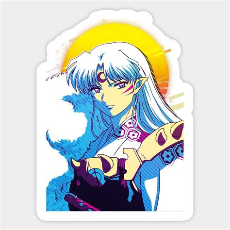 Inuyasha Sesshomaru By My80sretro Inuyasha Anime Anime Stickers