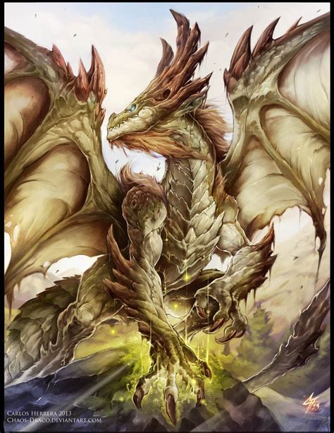 Moss Dragon Elder By Chaos Draco On Deviantart Fantasy Dragon Dragon