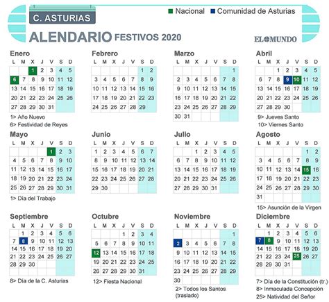 Calendario Laboral 2020 Espana Para Imprimir