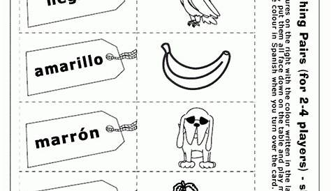 spanish for kids worksheets