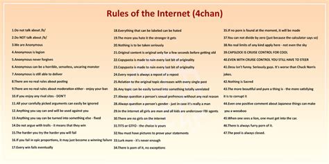 rules of the internet full list