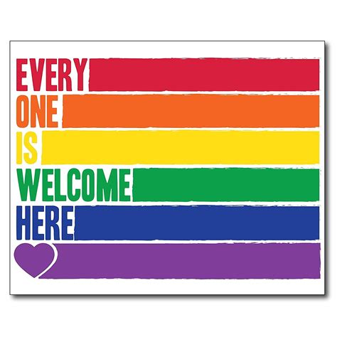 Amazon Com Everyone Is Welcome Here Inclusion Poster LGBT Pride Wall