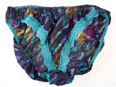 new victoria s secret vtg 80s 90s satin sheer string bikini panties large 64 99 picclick