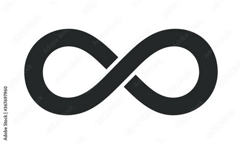 Infinity Symbol Icon Eternal Limitless Endless Life Logo Vector