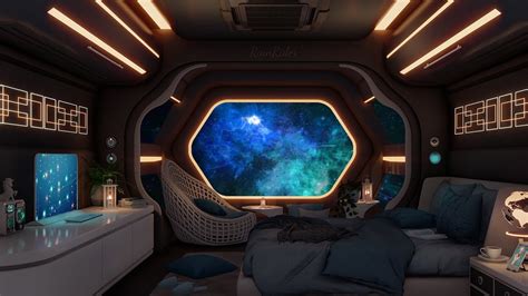 Starship Sleeping Quarters 🛸 Relaxing 10h Space Travel Spaceship Ambience Deep Bass For Sleep