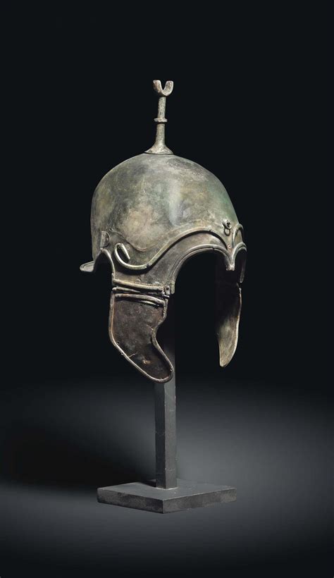 A Greek Bronze Helmet Of Chalcidian Type Late Classical Period Circa