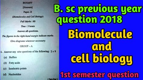 b sc botany hons previous years question 1st year question